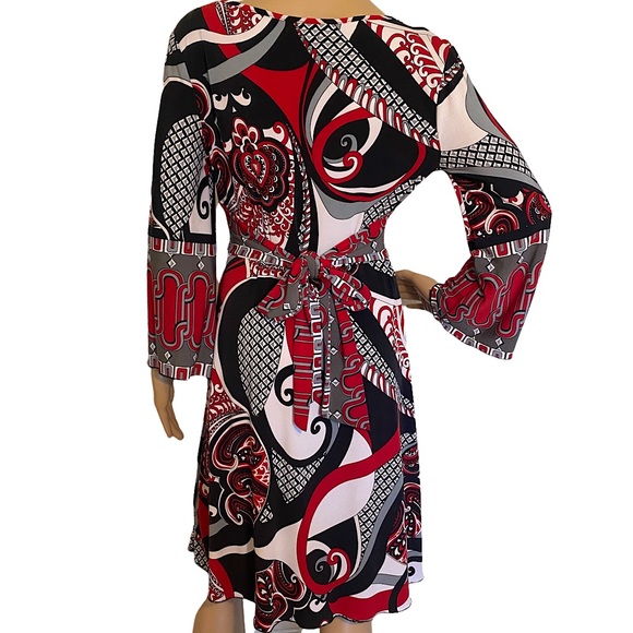 MISS BISOU | RED & BLACK DRESS SZ M - Picture 2 of 16